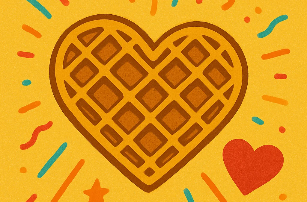 Waffle heart image