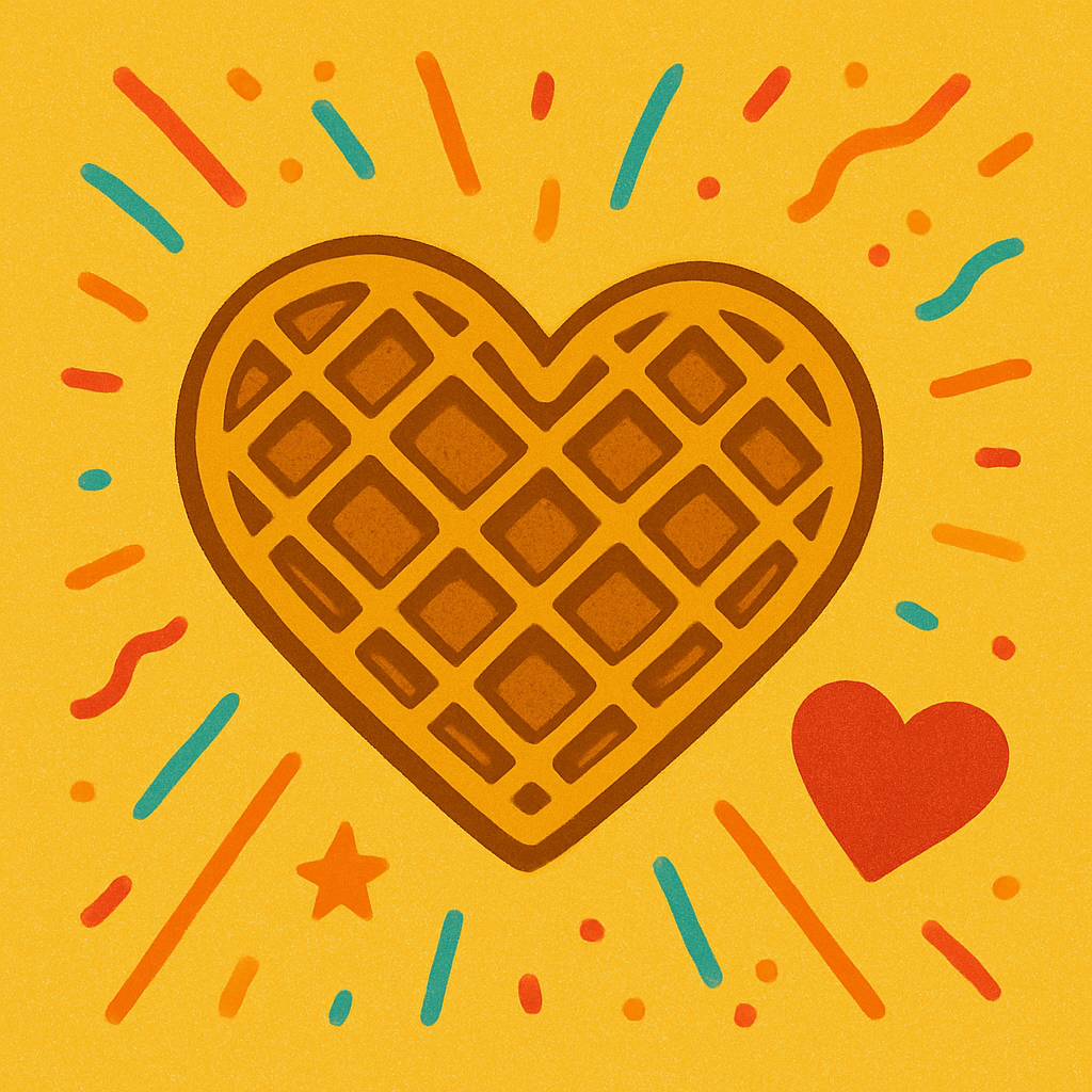 Waffle heart image